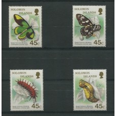 SOLOMON MARIPOSAS FLORES SERIE COMPLETA DE ESTAMPILLAS MINT INSECTOS 16 EUROS